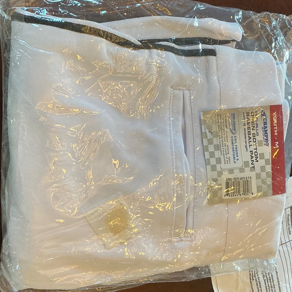 Youth White Baseball Pants